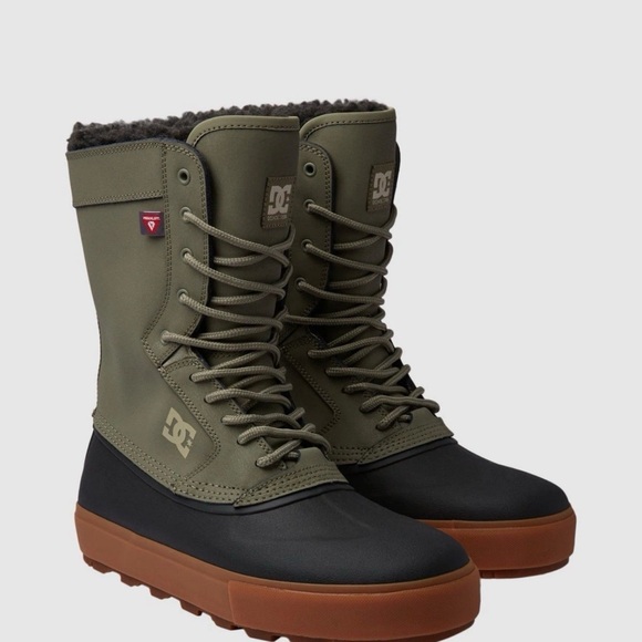DC Reach Men’s Water‑Resistant Winter Boots ADYS300762‑ARO Green Size 8.5 - Picture 1 of 9